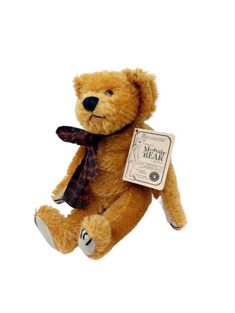 Boyds bear brown Mohair bear 10" Carter M Bearington brown stuffed plush 1998